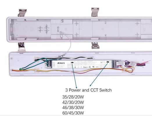 Fabbricazione di luci di garage a LED a vapore a risparmio energetico con durata di vita di 50000 ore e IP66 IK10