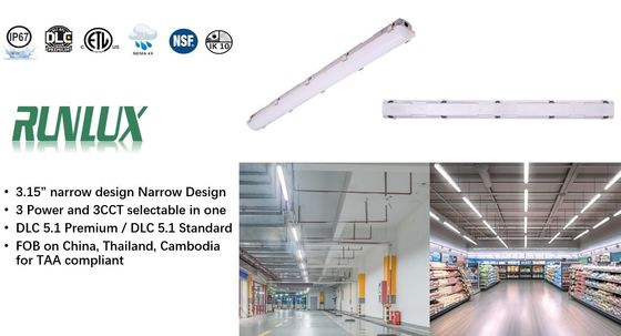 Fabbricazione di luci di garage a LED a vapore a risparmio energetico con durata di vita di 50000 ore e IP66 IK10