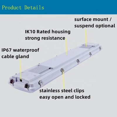 Lunga durata di vita 50000 ore LED Vapore Tight High Bay 155W/135W/120W/100W IP67 impermeabile