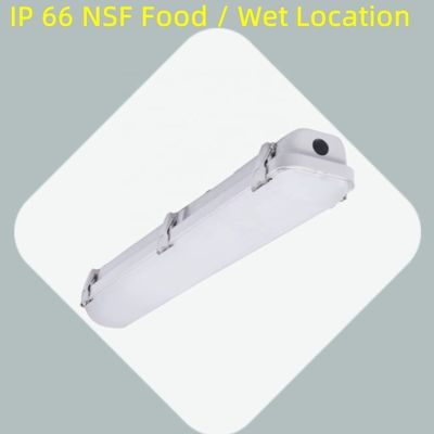 80 Ra LED resistente al vapore 2ft 3CCT Selezionabile LED resistente al vapore IP66 per illuminazione collegata