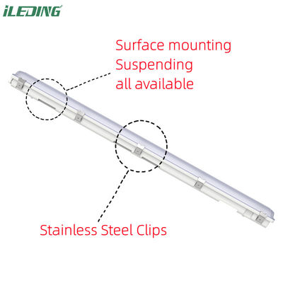 50000 ore di tempo di lavoro resistente all'umidità 4FT 5FT LED Vapor Tight Garage Light Fixture For Storage