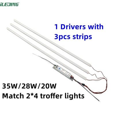 Kit di retrofit lineare magnetico selezionabile 3CCT 3Power 120-277V / 120-347V LED Troffer