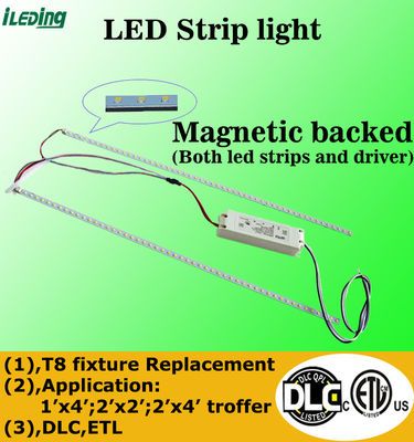 Kit di retrofit lineare magnetico selezionabile 3CCT 3Power 120-277V / 120-347V LED Troffer