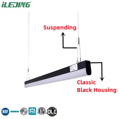 120-277V 34W 50000 ore LED a ghiaccio Batten Light Fixture per ufficio commerciale
