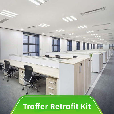 DLC 140Lm/W Magnetic LED Light Troffer Kit di aggiornamento lineare per il mercato USA