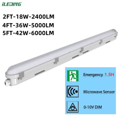 55W 80 Ra Car Washing LED Light con AC 110V Input Voltage Lineare Vapore Tight Fixture