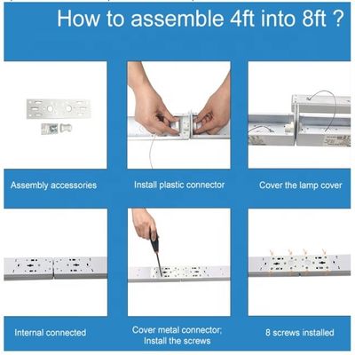 LED 34W 4FT Batten Light Lampade di montaggio IP65 Lampade lineari per supermercati