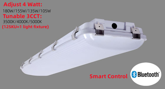 PC 4FT IP67 180W 155W 135W 105W Fabbricazione per garage industriali a vapore a luce stretta