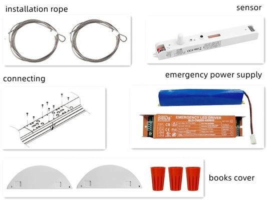 3500K 4000K 5000K Superficie di ufficio montata 34W 4FT LED Batten Light Fixture SMD2835