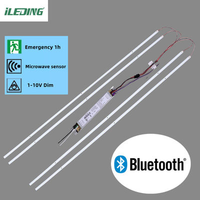 Materiale PC 46W 1-10v Dimming LED Magnetic Light Lineare Retrofit Kits For Troffer