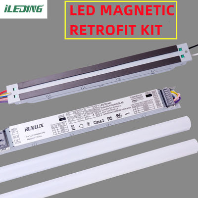 4FT PC Cover Office Led Kit di ristrutturazione lineare Magnetico Troffer Kit di ristrutturazione 35W 28W 20W