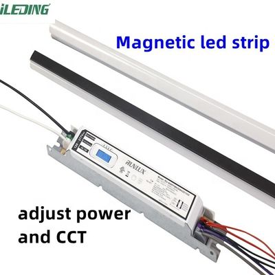 Kit di aggiornamento lineare magnetico a LED dimmabile 3CCT per 2x4 Troffer Light 46W 4 Strips 4FT