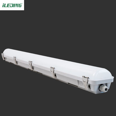 Clip di chiusura in policarbonato grigio 4FT 46W Lampada di illuminazione a vapore a LED per magazzino