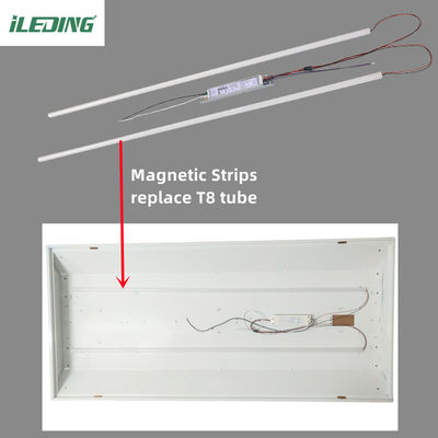 Commercial Office Troffer Light Kit di aggiornamento lineare con luce a LED magnetica in 2FT 4FT