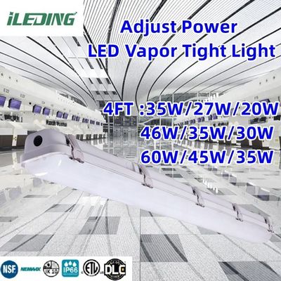 120-277V/120-347V 60W 4FT Led Vapor Tight Tri Proof Light Fixture per parcheggio auto