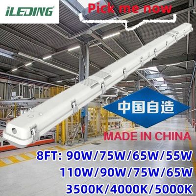 85 CRI LED Vapor Tight Garage Light Fixture Switchable 2FT Tri-proof Light for Workshop IP66 impermeabile