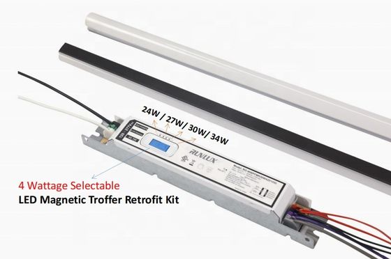 Fonte di luce SMD LED 2ft 4ft 8ft 150Lm/W PC Lens Led Magnetico Kit di aggiornamento lineare