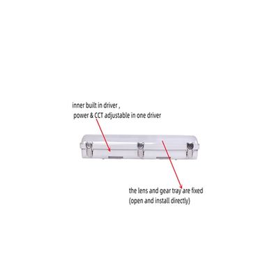 DLC IP66 35W 46W 4FT LED Vapor Tight Garage Light Fixture per soluzioni di illuminazione di lunga durata