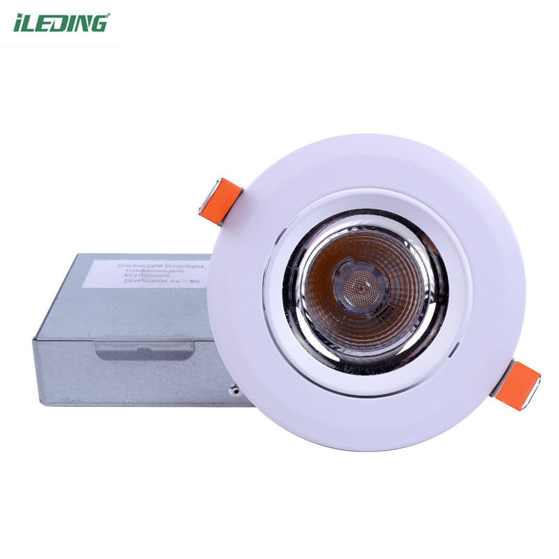 Lungo tempo di lavoro 50000 ore Dispositivo 5CCT LED COB 15W Light SLIM Dimmable LED Recessed Downlight
